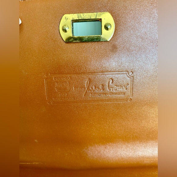 MCM Vinatge Cognac Visetos Monogram Kelly Top Handle Satchel Limited Edition - Picture 6 of 12